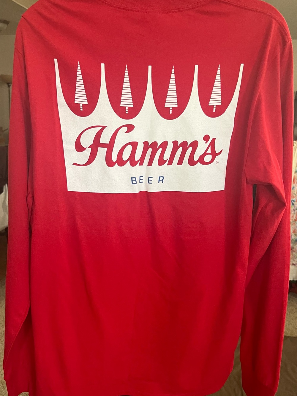 Rare Hamm's Red Long Sleeve Tee + Shoelaces